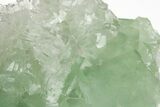 Green Cubic Fluorite Crystals with Phantoms - China #216327-3